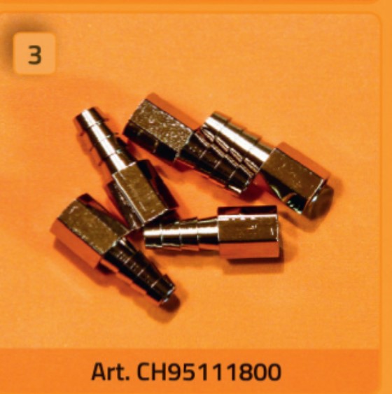 DTS-Design Anschlussnippel 10-32 Innengewinde, für Schlauch 4,0 mm ID Dentalshop