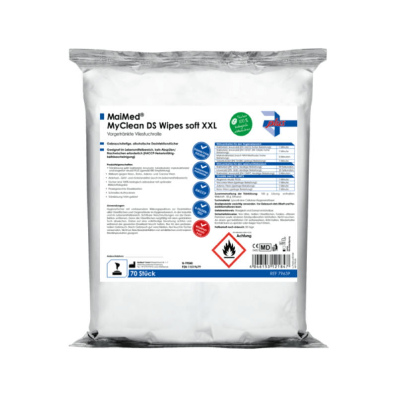 MaiMed® MyClean DS wet Wipes soft XXL 6 Rollen 70 Blatt feucht Dentalshop