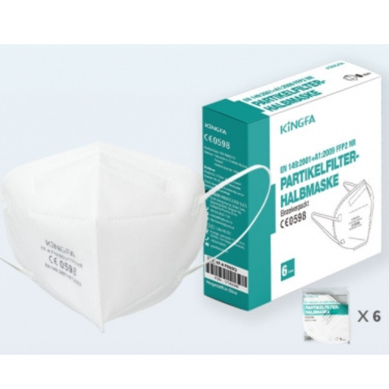 KiNGFA FFP2 Maske, CE-Zertifizierter Mundschutz, EN 149:2001 + A1:2009 FFP2 NR Dentalbedarf