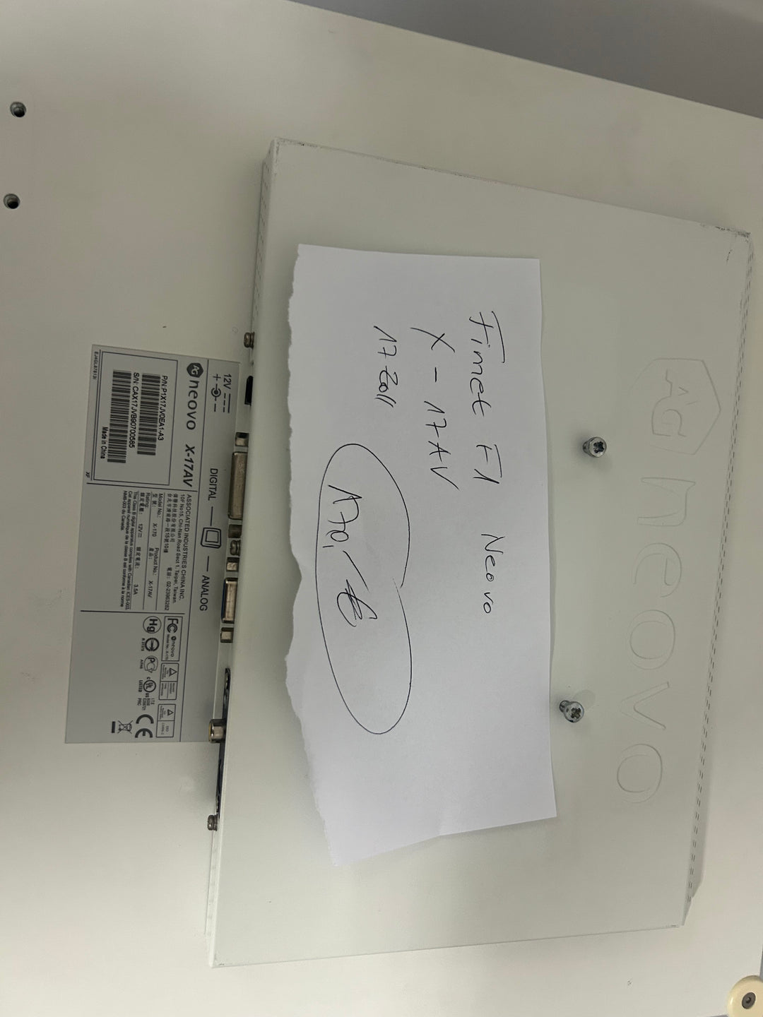 Fimet F1 Monitor Neovo X-17AV 17 Zoll gebraucht