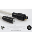 Turbineschlauch 4-Loch mit Licht für Sirona® Einheit: A1, A2, A4, A5, AC, C1, C1+, C2, C2+, C4, C4+, C5+, E1, E2, E4, E5, EC, M1, M1 96, M1+, SPIRIT S1, S2 Dentalbedarf