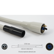 Mytronic Motorschlauch passend für NSK® M40/M40 XS Motor grau/Hülse schwarz/1250 mm/mit für KaVo® Einheit: 1057/1060Wasserregler/mit Licht/mit geräteseitiger Kupplung für KaVo® Einheit: 1057/1060 Dental