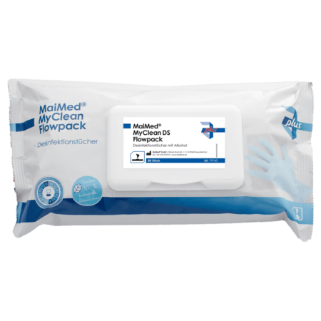 MaiMed® MyClean DS Flowpack 20x20 cm Desinfektionstücher Dentalshop