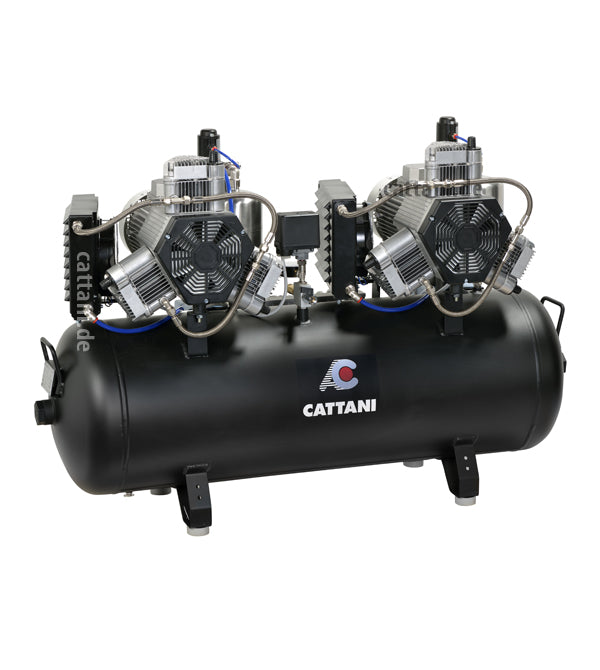 Cattani 3-Zylinder-Tandem-Kompressor mit 150l Tank - Behandler 6-8 Dentalshop