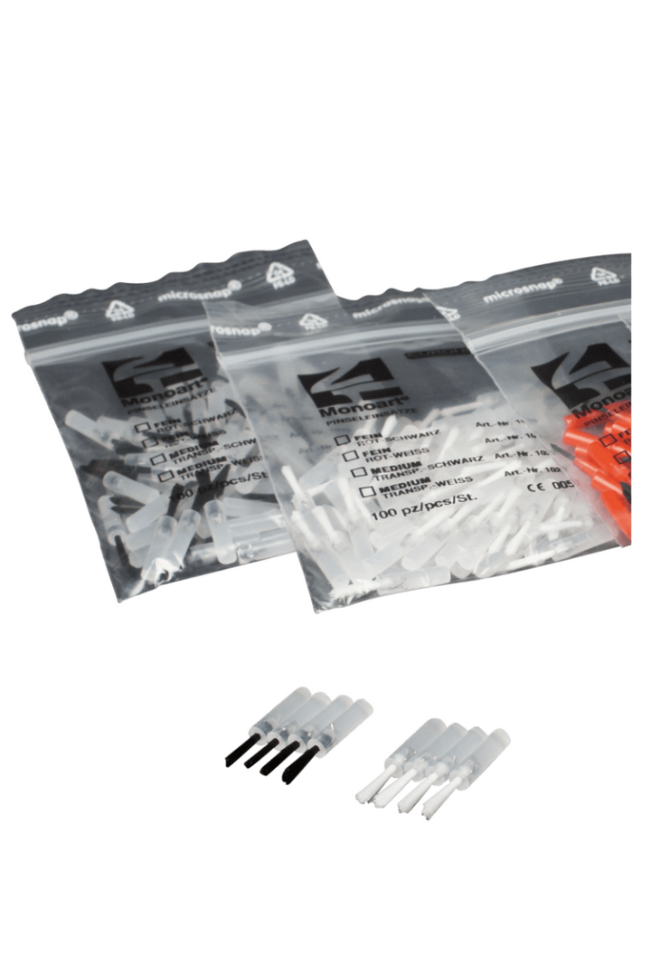 Monoart Pinseleinsätze MEDIUM - transparenter Schaft Dentalprodukte