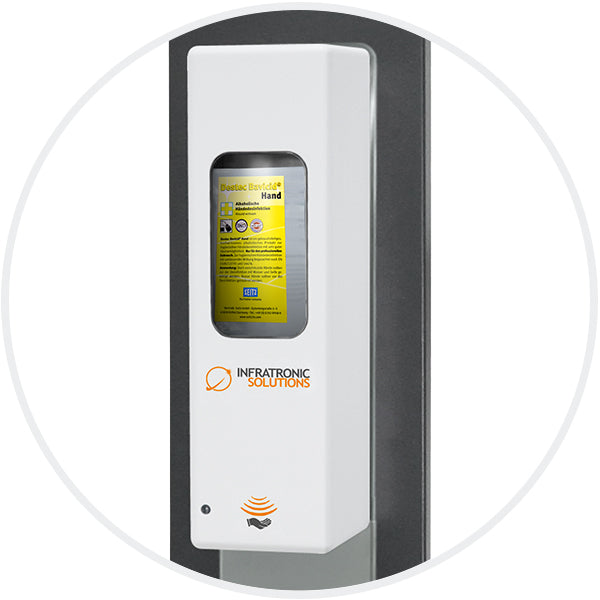 Infratronic Solutions Infra Hygiene Station für EURO-2 Spender Dentalshop weiß