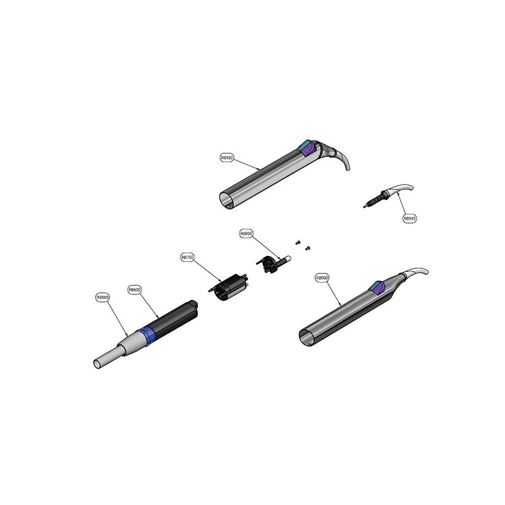 LUZZANI® MINIBRIGHT® LED 6 KANÜLE Dentalbedarf Explosionszeichnung