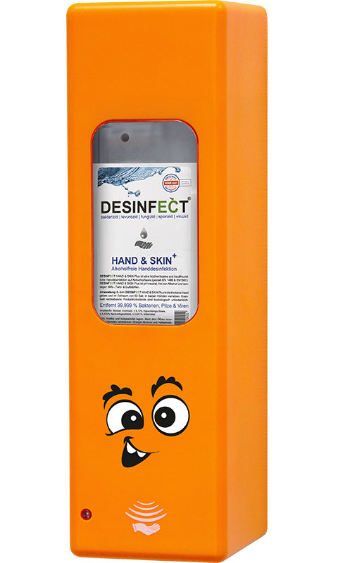 Infratronic Solutions IT 1000 AW EURO-2 Hygienespender die sauberen Sieben - Kids Edition Dentalshop orange