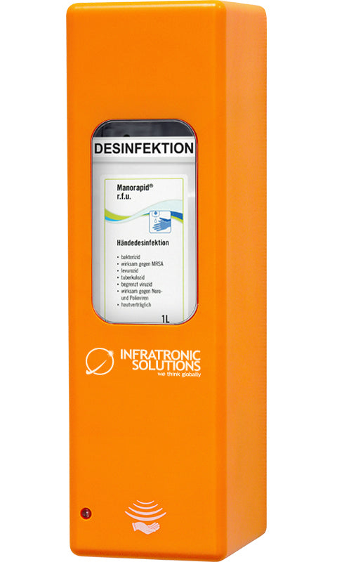Infratronic Solutions Infra Hygiene Station für EURO-2 Spender Dentalshop orange
